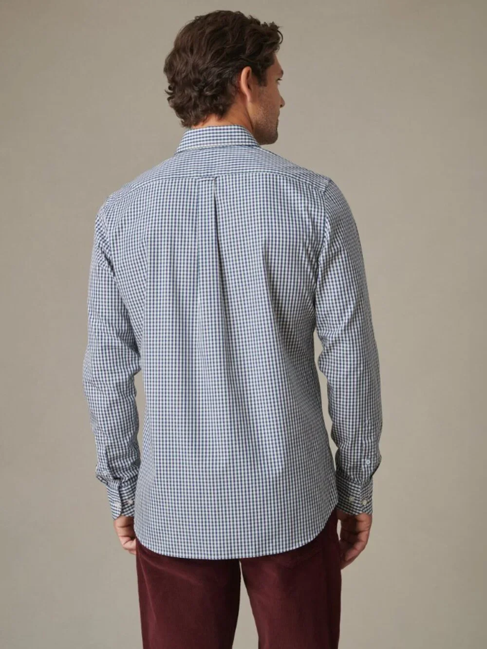 J McLaughlin Gramercy Cotton Shirt in Gingham Multi - Green/Blue NEW